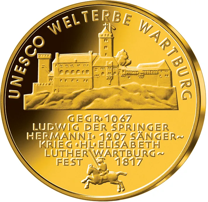 100 Euro Goldmünze 2011 "UNESCO-Welterbe - Wartburg"