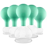 PULOX Schröpfgläser Set aus Echtglas 5 Stück. diverse Größen Grün 5 St