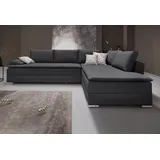 INOSIGN Ecksofa »Night & Day L-Form mit Dauer-Schlaffunktion mit Armlehne«, mit Boxspring-Bettfunktion 180x200 cm und Bettkasten, Dauerschläfer! grau