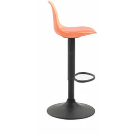 deluke Barhocker LUNOR Kunstleder Orange Metall, 39x82x43 cm, Esszimmer, Barmöbel, Barhocker