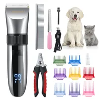 BARBERBOSS Kabelloser Haustier-Fellpflege-Clipper – Keramikklingen, LED-Display, schnelles Aufladen, Haustierschneidemaschine