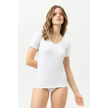 MEY Superfine Organic V-Neck T-Shirt Weiß Baumwolle 48 Damen