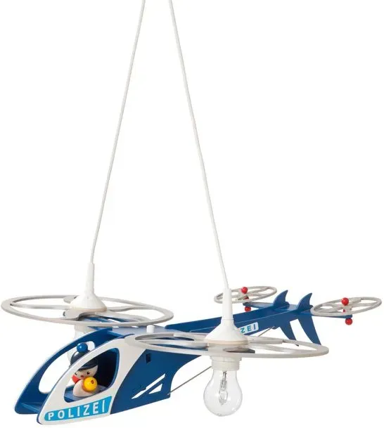 ELOBRA kids Kinderlampe Polizei Helikopter Lack