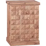 KADIMA DESIGN Barschrank mit Türen. Beige, Holz, Echtholz,Akazie, Rechteckig, 65x91x50 cm, Esszimmer, Barmöbel, Barschränke | Theken