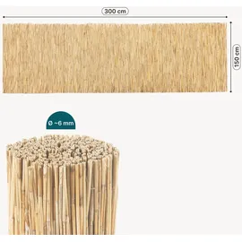 casa.pro Schilfzaun 150 x 300 cm Beige
