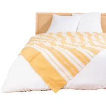 douceur d`interieur Gestreift Bettüberwurf 180 x 220 cm Gelb