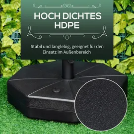 Outsunny Schirmständer Kunststoff 40 kg Schwarz
