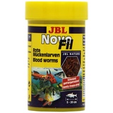 JBL NovoFil 30260, Ergänzungsfutter für wählerische Aquarienfische, Rote Mückenlarven, 100 ml