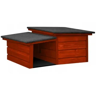 QLS Tierhaus Hundehütte S mit Vordach Isoliert Winterfest Outdoor