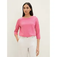 Tom Tailor 3/4-Arm-Shirt 3/4 Arm Shirt mit Bio-Baumwolle rosa L