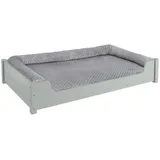 Erst-Holz Hundebett Kuscheliges Haustierbett 120 x 70 cm grau