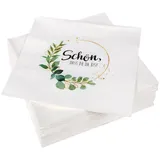BestLivings Servietten 33 x 33 cm 3 Lagig 20er Pack Schön Dass Du Da Bist