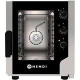 HENDI Kombidämpfer, Control, für 5x GN2/3 Bleche, mit 1 reversibler Lüfter, Temperaturbereich: bis 270°C, Heißluft- mit Dampf-Backofen, Dampfgarer, 230V/3200W, 550x754x(H)662mm, Edelstahl