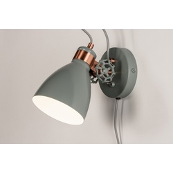 Wandleuchte Industrielook Laendlich Modern Retro Metall Grau