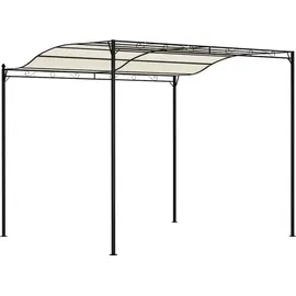 vidaXL Pavillon 1,62 x 3 m inkl. 4 Seitenteile Cremeweiß/Beige