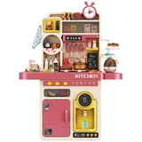 Coemo Kinderküche Tony Spielküche Rosa mit viel Zubehör