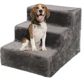 MaxxPet Hunderampe - Hundetreppe Kleine Hunde - für Bett oder Sofa - Hundetreppe Autorampe - Kofferraumrampe für Haustiere robust - Treppe Hunde - 45x60x40 cm - Schwarz