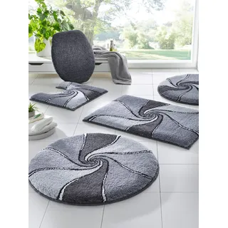 Badematte GRUND Gr. 6, grau, WC-Deckelbezug (47cm x 50cm), 1 Stk., Badematten