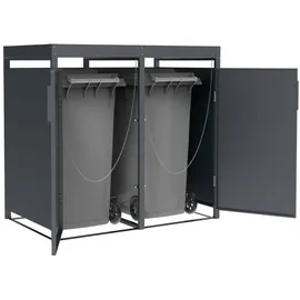DEGAMO Mülltonnenbox ULM 132 x 124 cm anthrazit