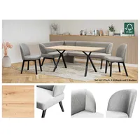 Home Affaire »Aretha Essecke, Sitzgruppe, Eckbank, Küchenbank«, (Set, 4