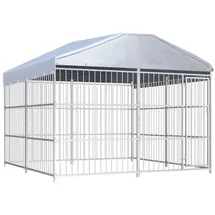 vidaXL Outdoor-Hundezwinger mit Überdachung 300 x 300 x 200 cm