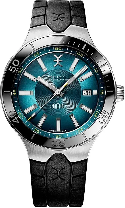 Ebel Herrenuhr Sportwave Marine 1216672 - silber