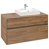 Villeroy & Boch Collaro Waschtischunterschrank C01500RH 100x54,8x50cm, Waschtisch rechts, Kansas Oak