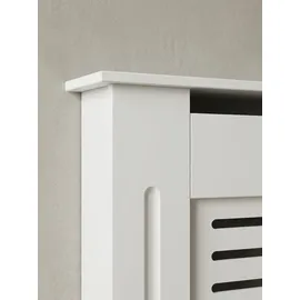KADIMA DESIGN Moderne Heizkörperabdeckung mit Lamellenmuster Heizungsverkleidung 152x19x83 cm