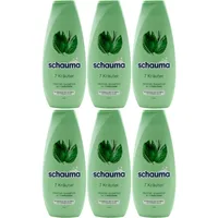 Schauma Shampoo 7 Kräuter 6 x 400ml für normales - schnell fettendes Haar vegan