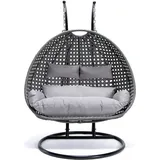 Home Deluxe Hängesessel Twin grau inkl. Regenabdeckung