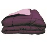 poyet motte made in france Poyet Motte Calgary Bettbezug Polyester Pflaume/Parma, Polyester, Prune/Parme, 260x240x1 cm