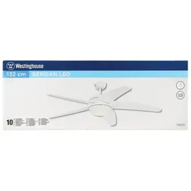 Westinghouse Bendan 132 cm Deckenventilator weiß mit Licht LED inkl. Fernbedienung