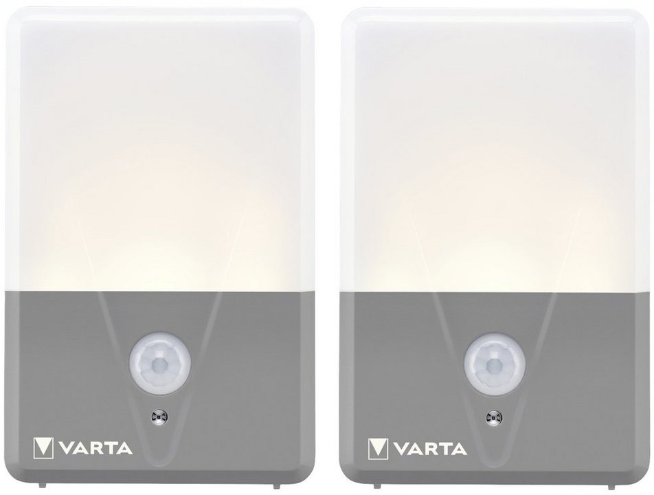VARTA Gartenleuchte Varta 16634101402 Motion Sensor Outdoor Light Twin LED Camping-Leuchte grau