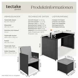 Tectake Palermo Set 5-tlg. schwarz/grau