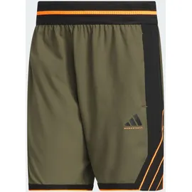 adidas Crazy Lite Basketballshorts Herren KD6400 - olive strata/lucid orange M/5"