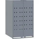 vidaXL Mülltonnenbox 69 x 79 x 117 cm grau