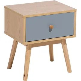 Beliani Nachttisch Arvada 40 x 30 x 45 cm Braun/Grau