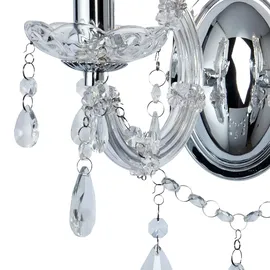 Searchlight Glas Kristall Wand Kron Leuchter (MPNR) transparent
