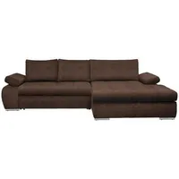 Carryhome Ecksofa Braun, - 294x173 cm,