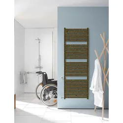 Zehnder Design-Heizkörper „Toga“ für Warmwasser-Zentralheizung oder gemischten Betrieb 60 × 176 cm in Bronze