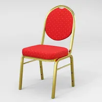 GGM Möbel Bankettstuhl Stoff rot 12er Set