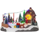 Star Trading Iceville Spieluhr mit Rotation Und Buntem Licht, Batterien + Timer, B 27cm, H 15cm