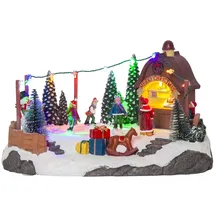 Star Trading Iceville Spieluhr mit Rotation Und Buntem Licht, Batterien + Timer, B 27cm, H 15cm