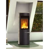 Kaminofen Olsberg TACORA Compact 6 kW Ofen Kamin Holzofen Kamin : Stahl/Schwarz/Naturstein Sandstone