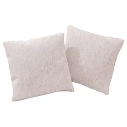 Sofakissen HOME AFFAIRE "Palmera", beige (natur), B:45cm H:45cm T:15cm, Obermaterial: 100% Polyester, Polsterauflagen, passend zur Serie »Palmera«, 2 Stück im Set