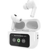 Gembird TWS In-Ear Kopfhörer mit LCD-Display und ANC, Weiß - Weiß