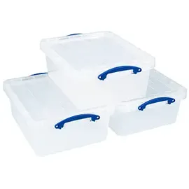 Really Useful Box Aufbewahrungsbox 50 x 19,5 x 39,5 cm 3-tlg. transparent
