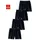 LE JOGGER Weiter Boxer unifarben schwarz 6 4er Pack