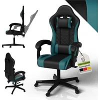 Juskys Gamingstuhl HyperSeat, – Schwarz/türkis