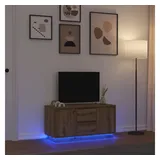 vidaXL TV-Schrank mit LED-Leuchten Artisan-Eiche 100x41x50 cm